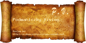 Podmaniczky Vivien névjegykártya