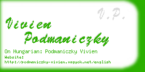 vivien podmaniczky business card